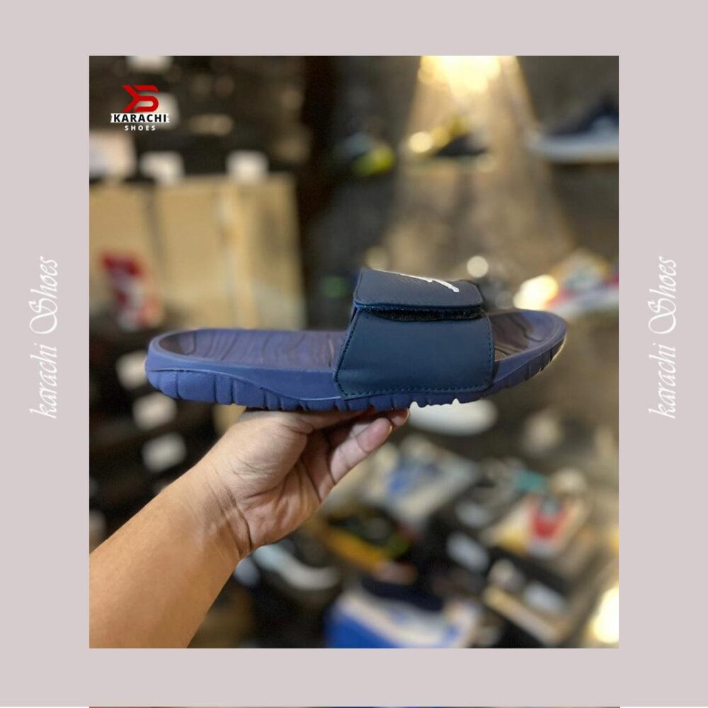 NK Toorboo Slide (Blue and White Logo) - Karachi Shoes