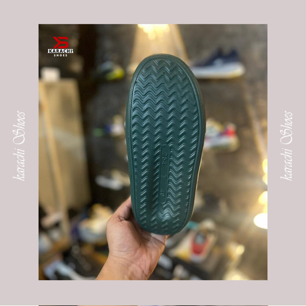 AD Green Slides - Karachi Shoes