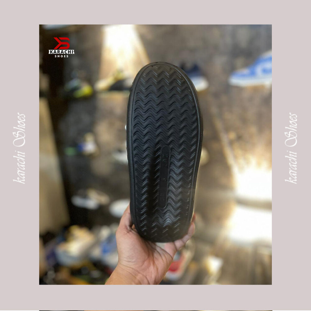 AD Black Slides - Karachi Shoes