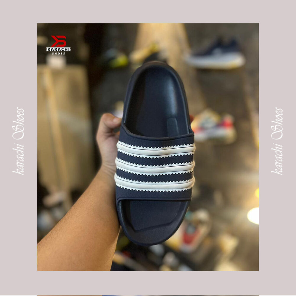 AD Blue Slides - Karachi Shoes