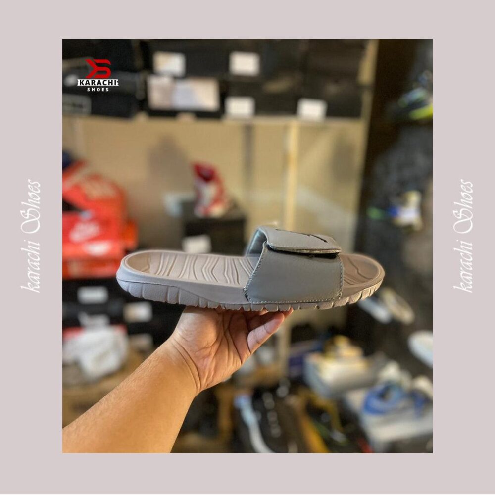 JDN Grey Slides - Karachi Shoes