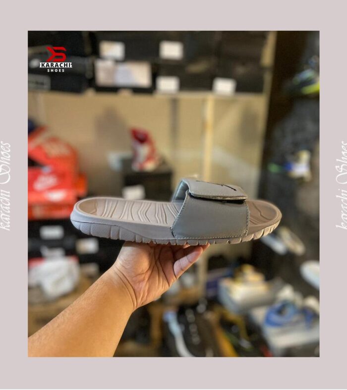 JDN Grey Slides - Karachi Shoes