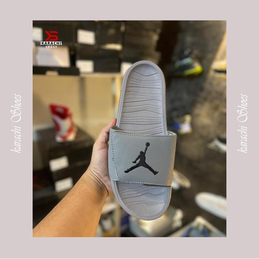 JDN Grey Slides - Karachi Shoes