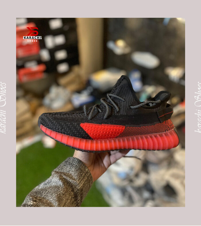 Adidas Yeezy 350 (Red and Black) - Karachi Shoes