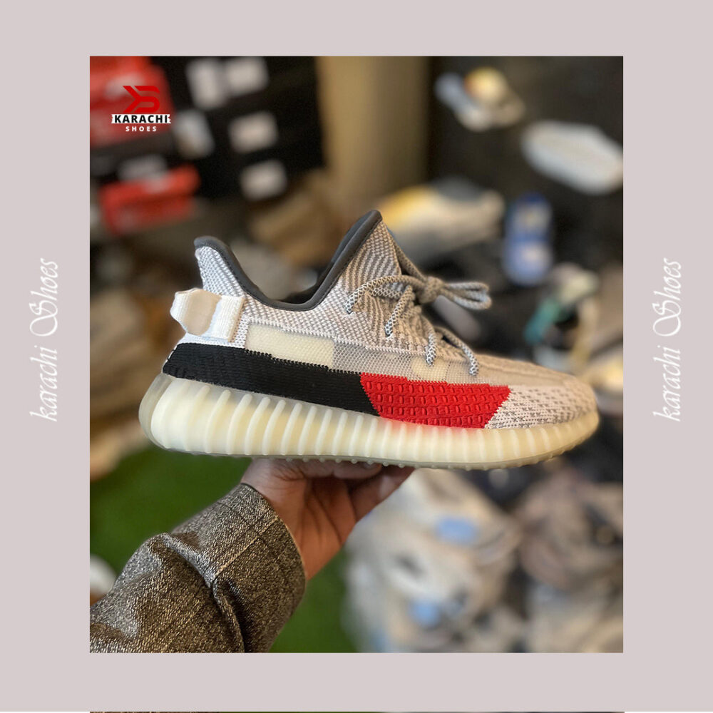 Adidas Yeezy 350 (Red and White) - Karachi Shoes