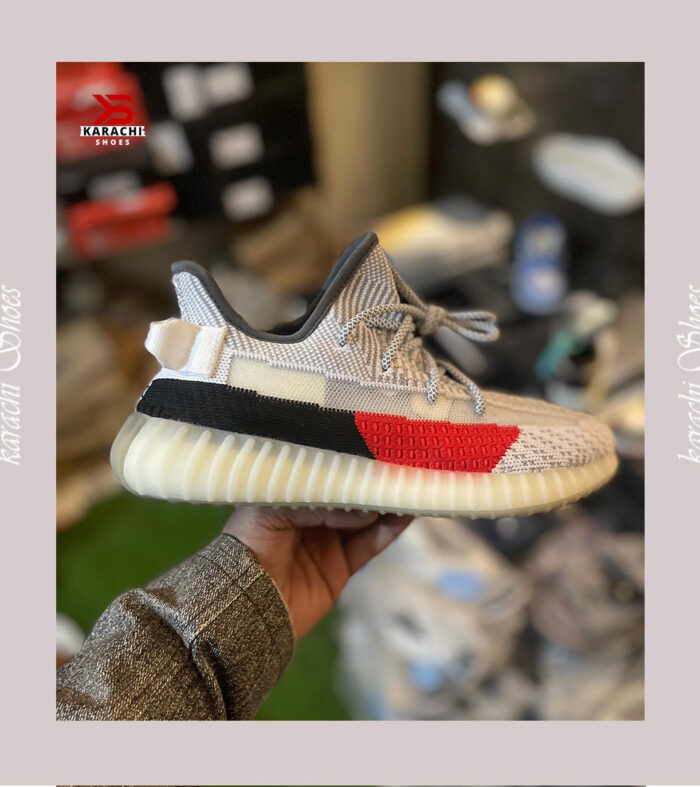 Adidas Yeezy 350 (Red and White) - Karachi Shoes