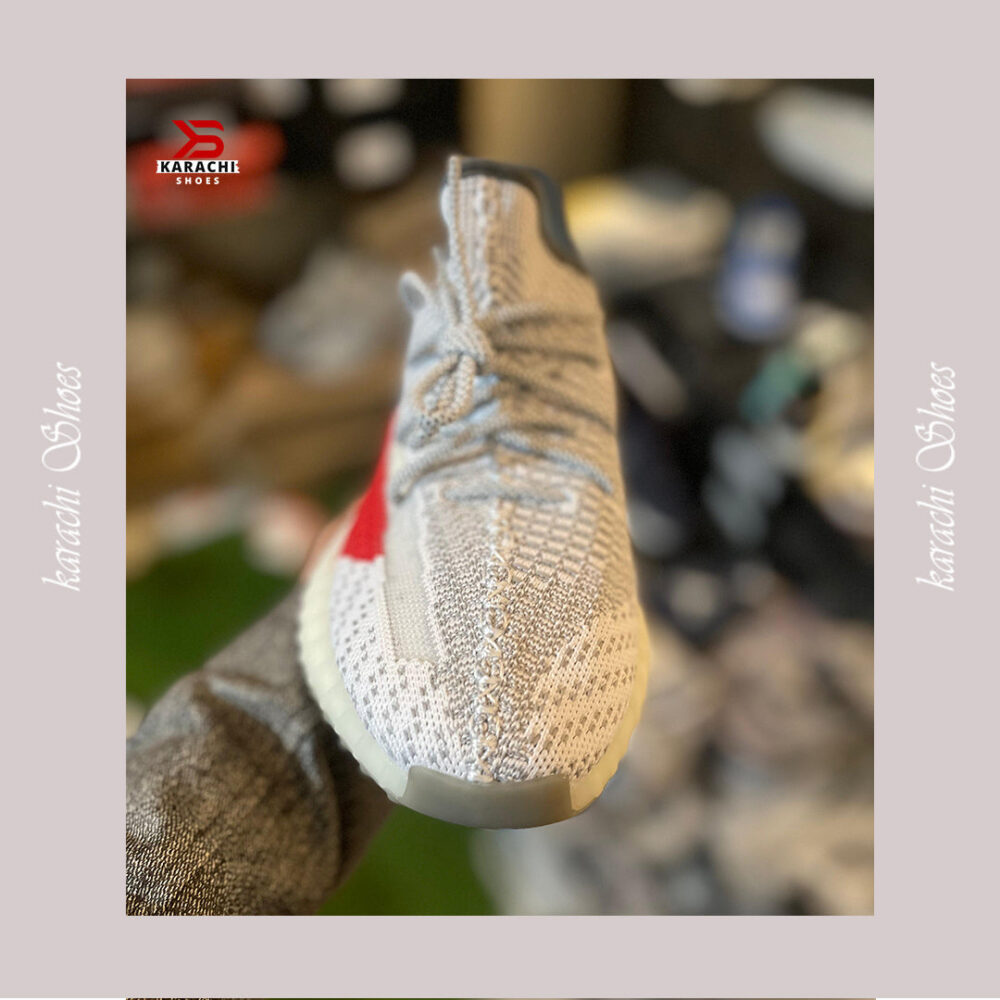 Adidas Yeezy 350 (Red and White) - Karachi Shoes