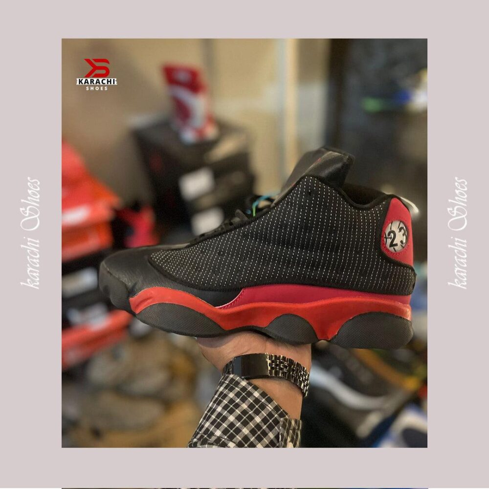 Air JDN 1 3 red and black Shoes - Karachi Shoes